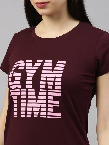 Womens Coffee Lycra Fashion Tees