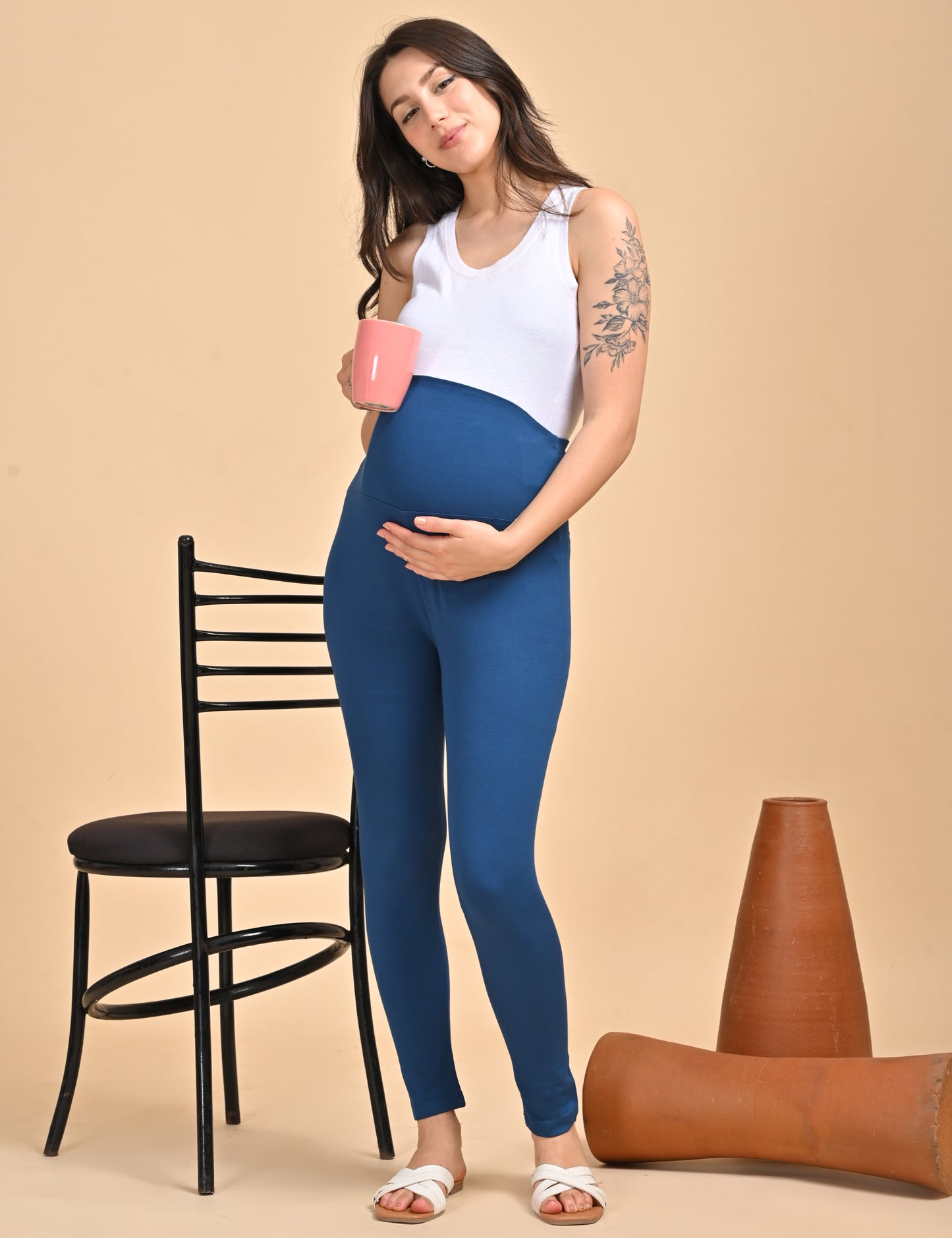 Womens Maternity Legging - Indigo