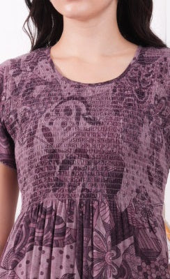 Magenta-Colored Alpine Smoking Nightdress