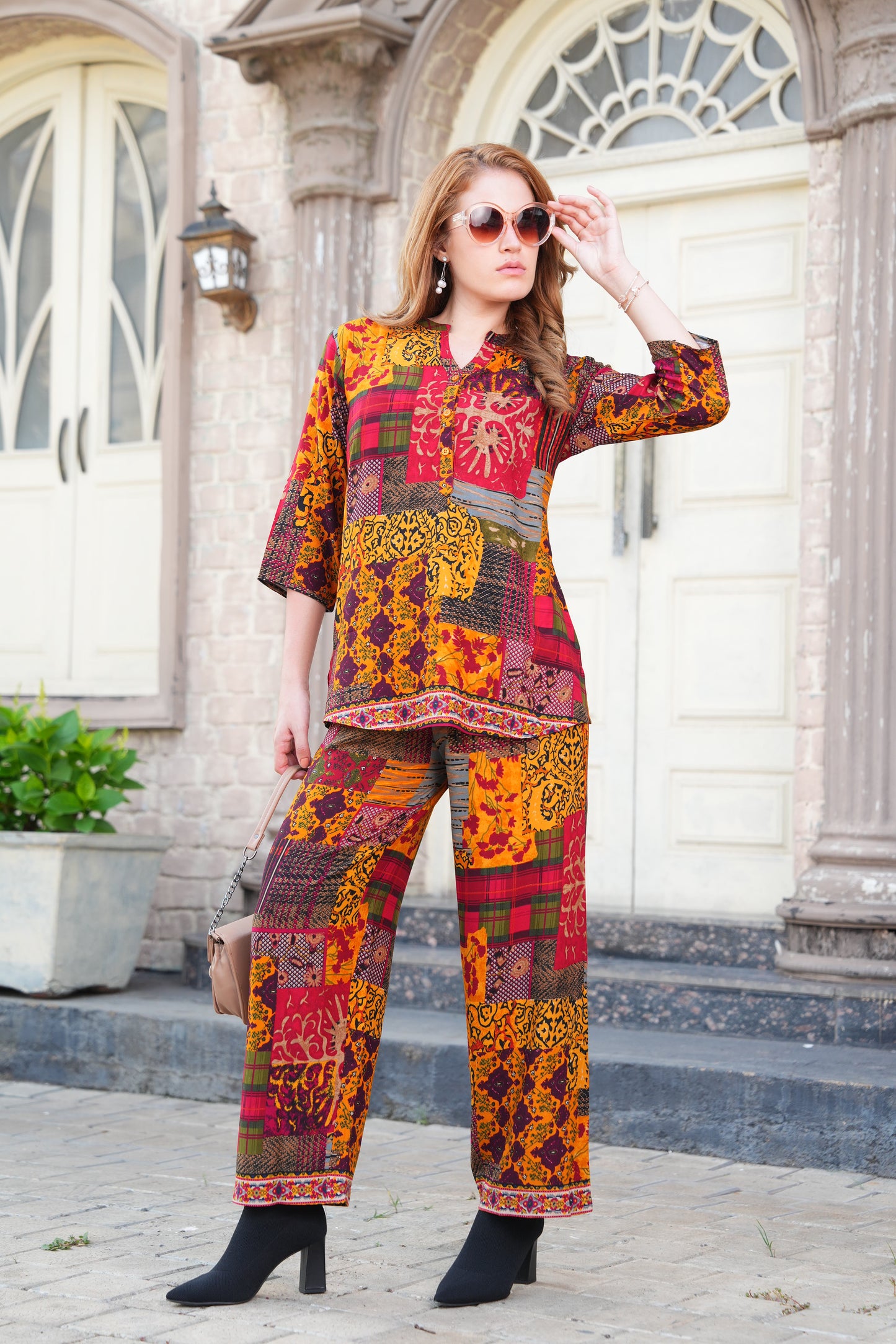Multi-Colored Printed Co-Ord Set