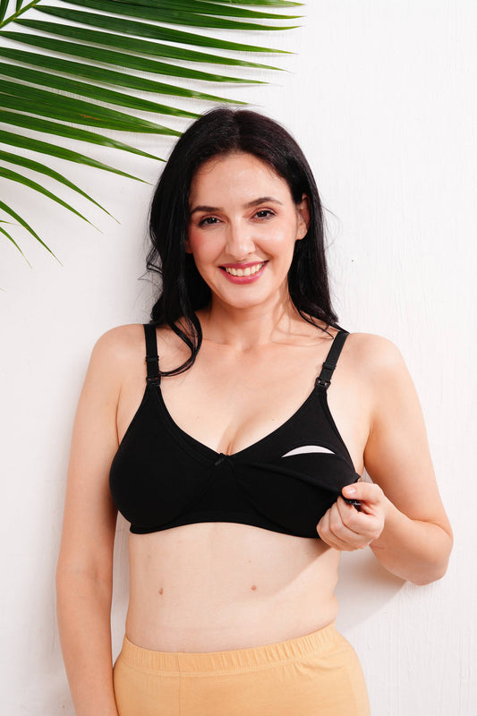 Womens Maternity & Nursing Bra (B CUP) - Black