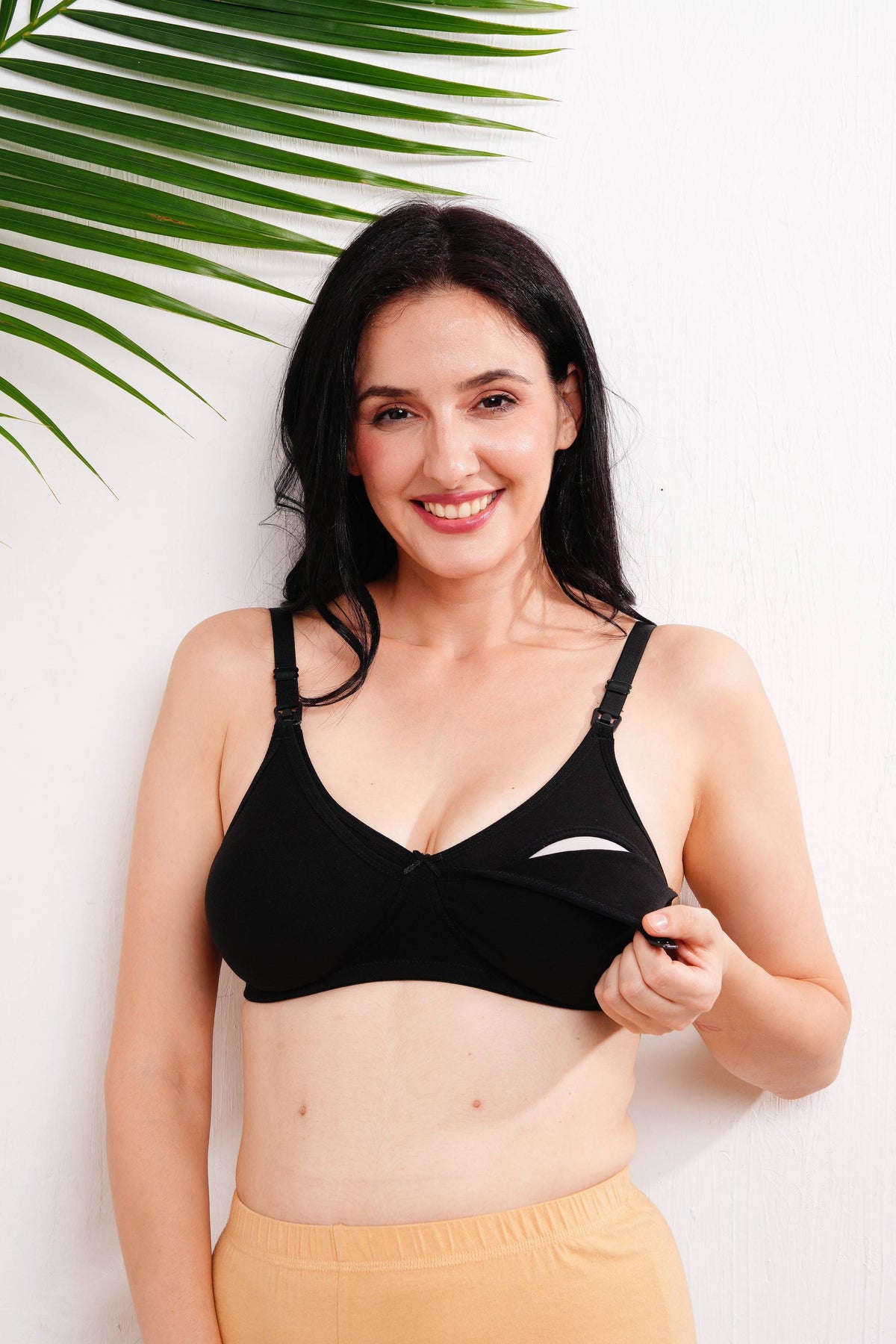 Womens Maternity & Nursing Bra (D CUP) - Black