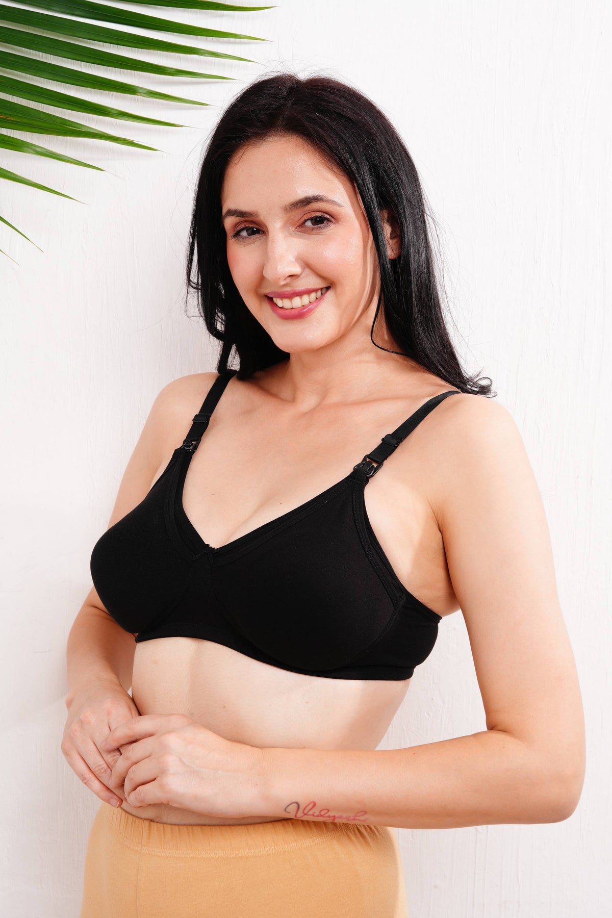 Womens Maternity & Nursing Bra (D CUP) - Black