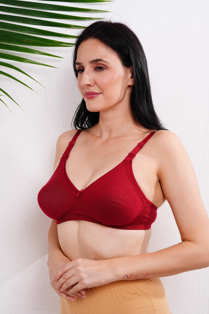 Womens Maternity & Nursing Bra (B CUP) - Maroon