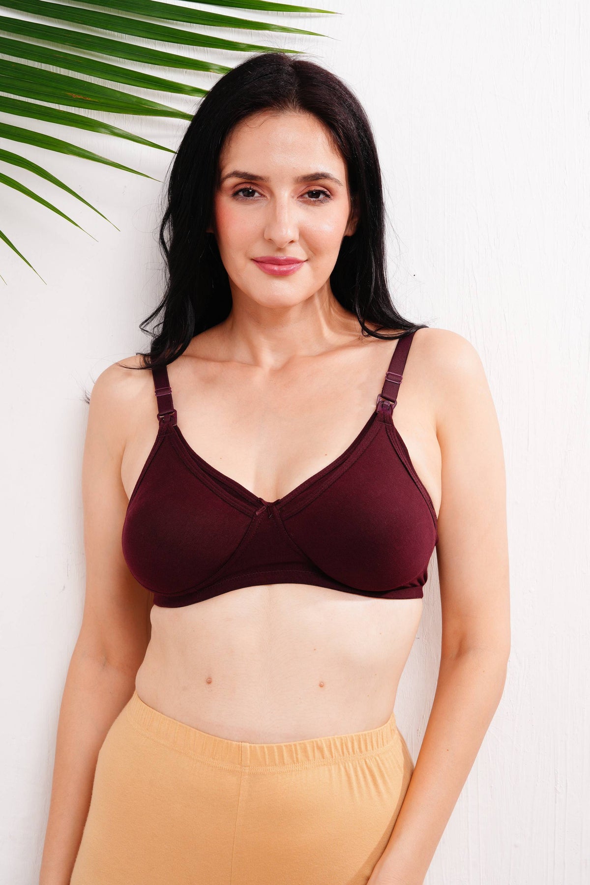 Womens Maternity & Nursing Bra (D CUP) - Wine