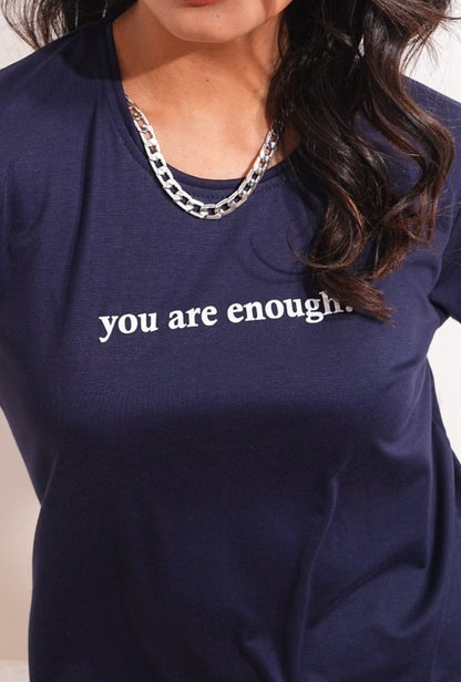 Navy Blue Round Neck Active Tees