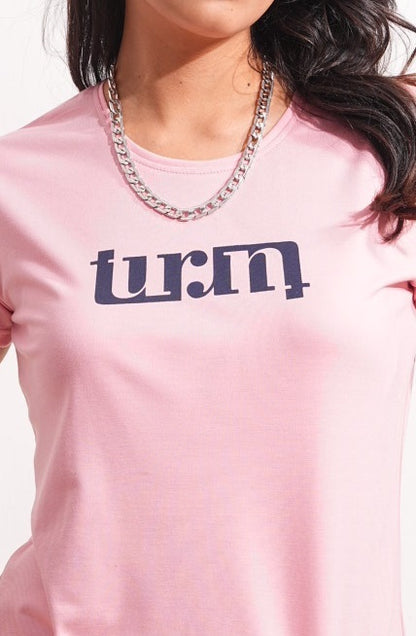 Faded Pink Round Neck Active Tees
