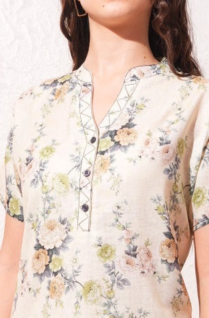 Dairy Cream-Colored Fashion Nightdress