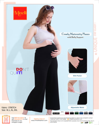 Womens Maternity Palazzo - Black