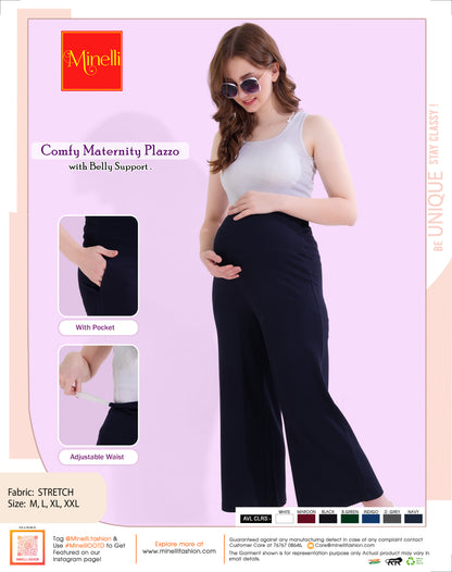 Womens Maternity Palazzo - Navy Blue