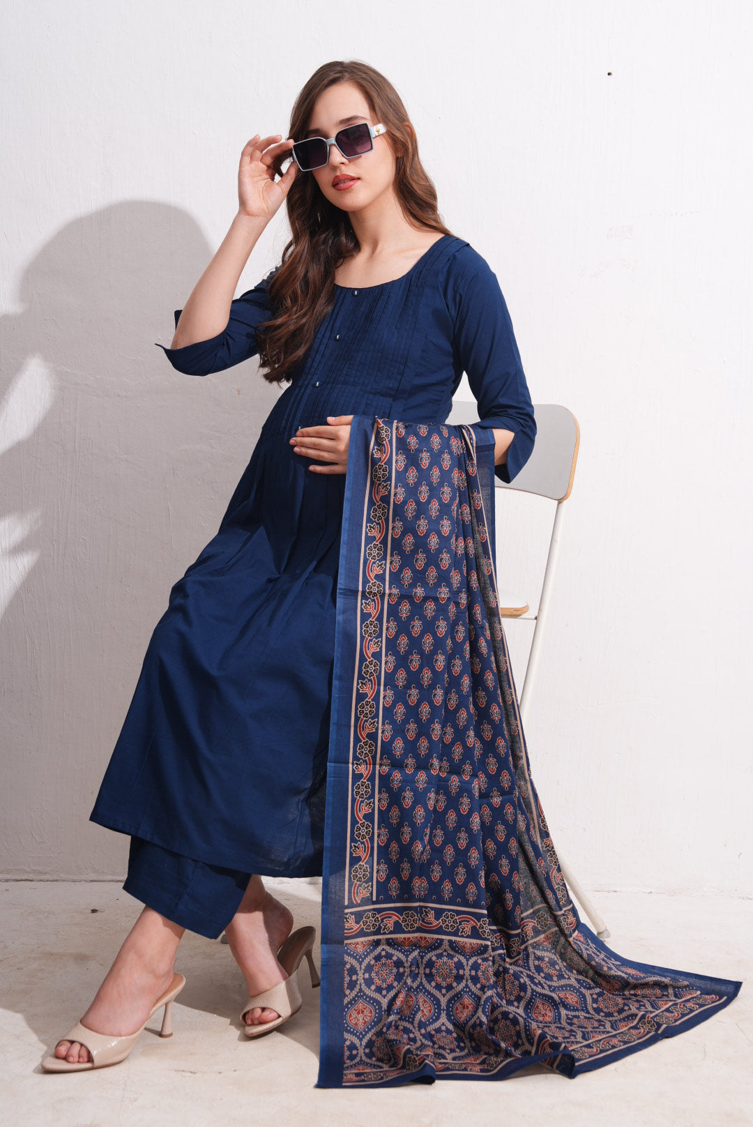Womens Maternity SKD Set - D.Blue