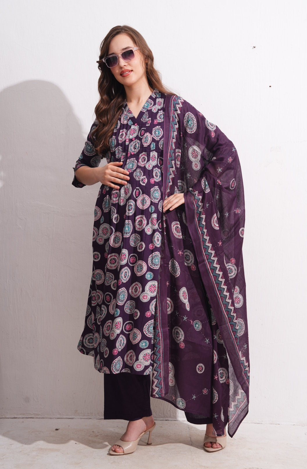 Womens Maternity SKD Set - Magenta