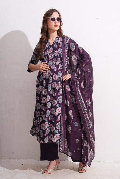 Womens Maternity SKD Set - Magenta