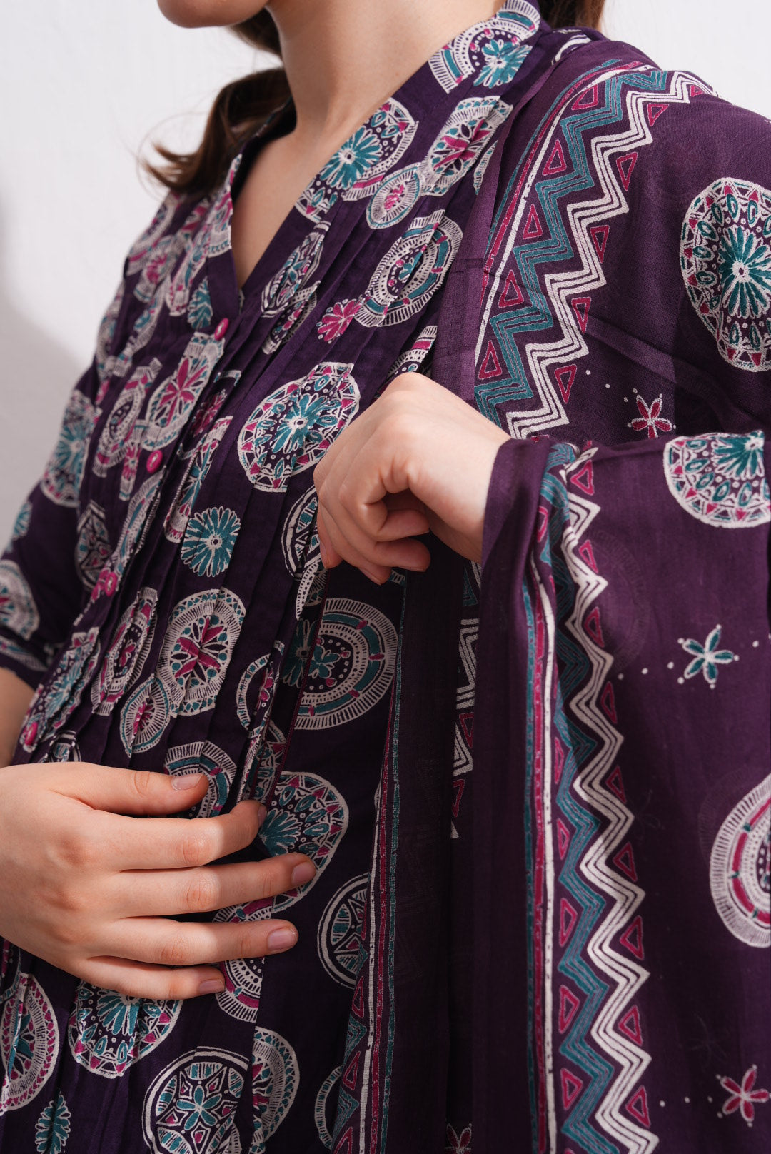 Womens Maternity SKD Set - Magenta