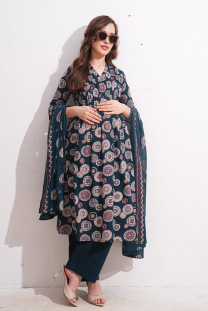 Womens Maternity SKD Set - Indigo