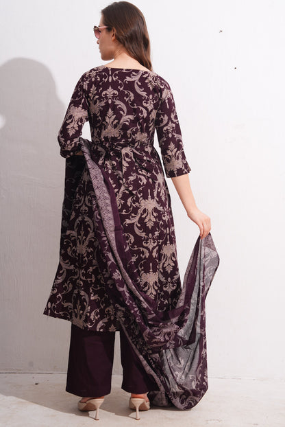 Womens Maternity SKD Set - Wine
