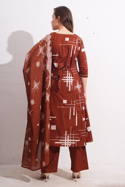 Womens Maternity SKD Set - Rust