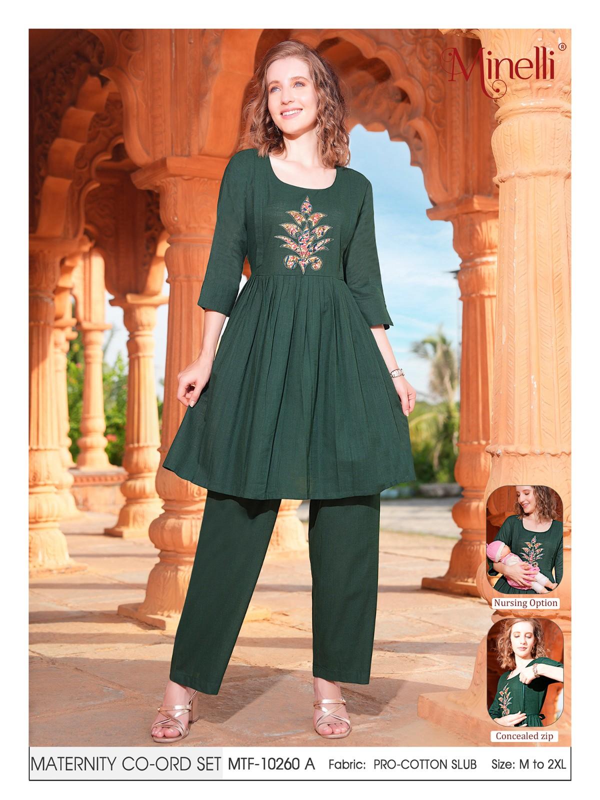 Womens Maternity Co Ord Set - Green