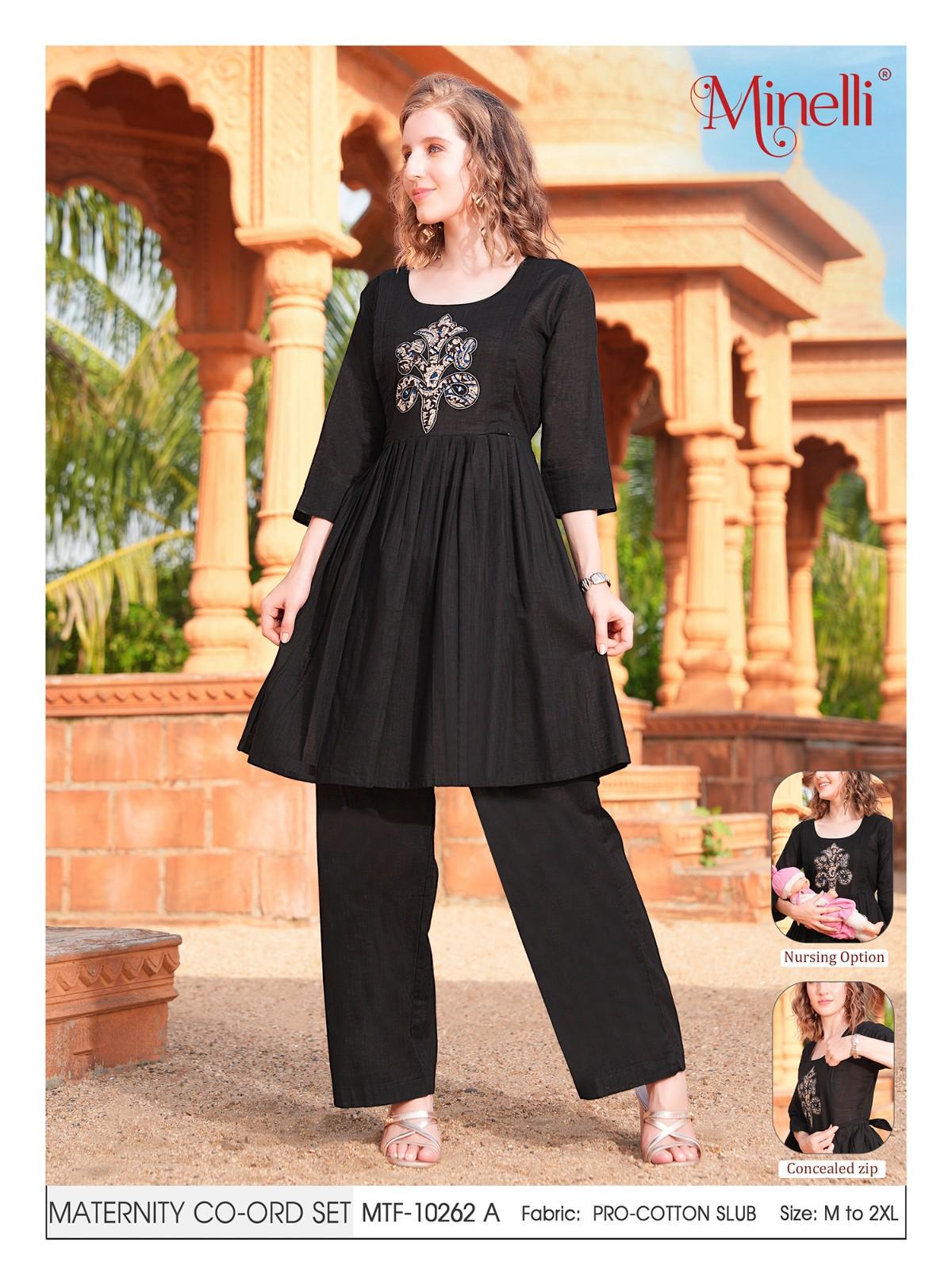 Womens Maternity Co Ord Set - Black
