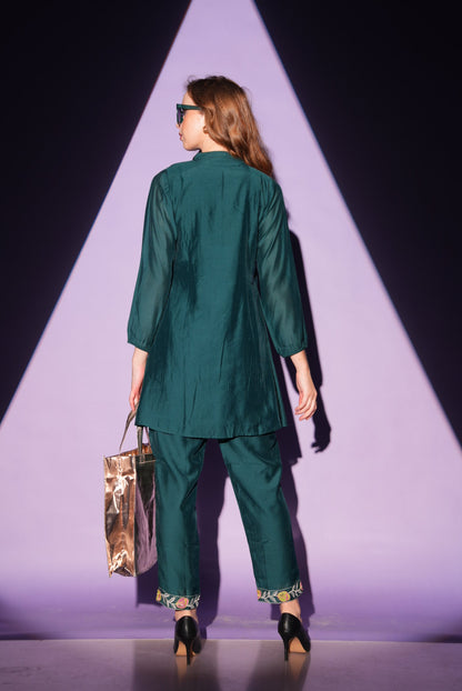 Indigo-Colored Fusion Co-Ord Set
