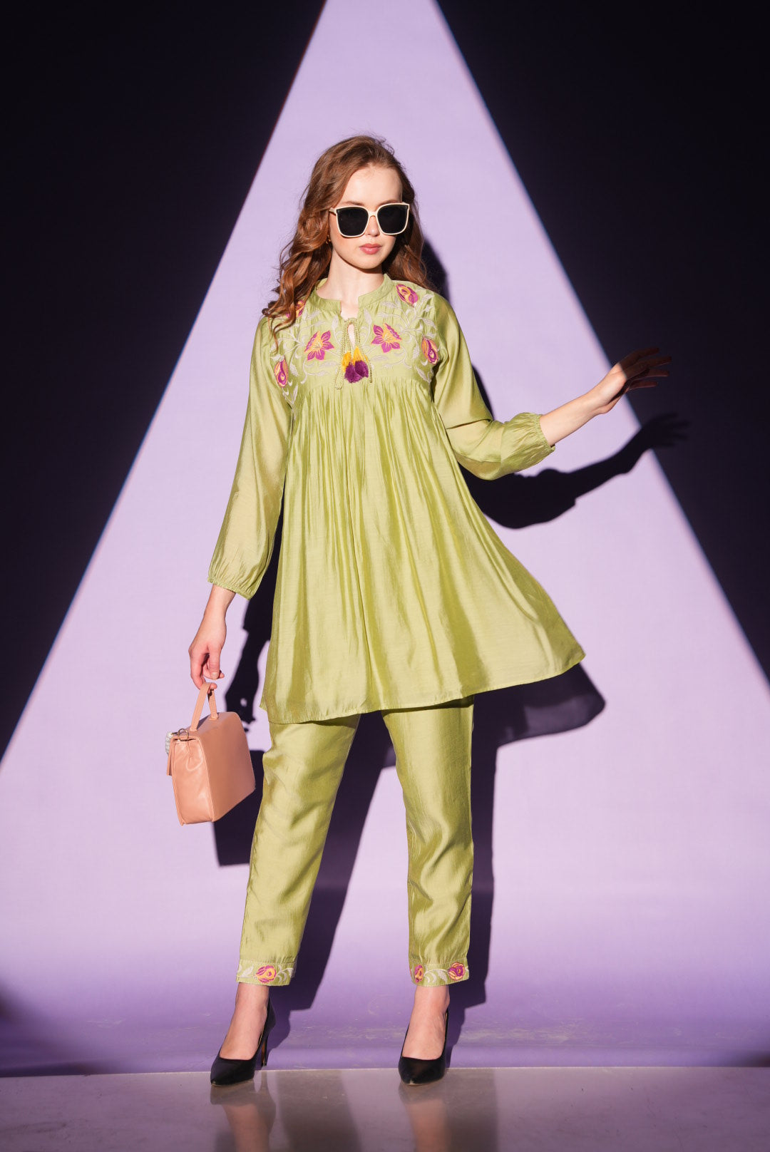 Pista-Colored Fusion Co-Ord Set