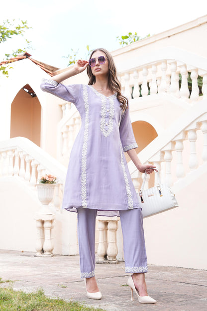 Lavender-Colored Fusion Co-Ord Set