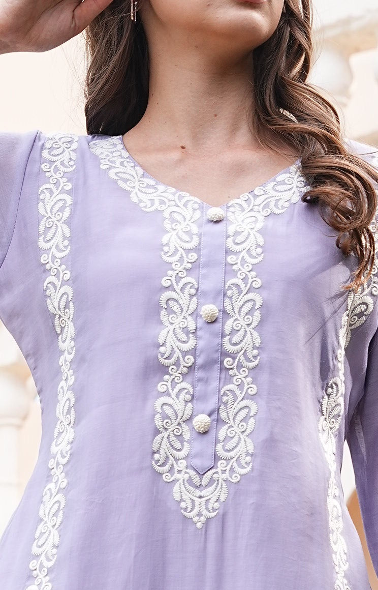 Lavender-Colored Fusion Co-Ord Set