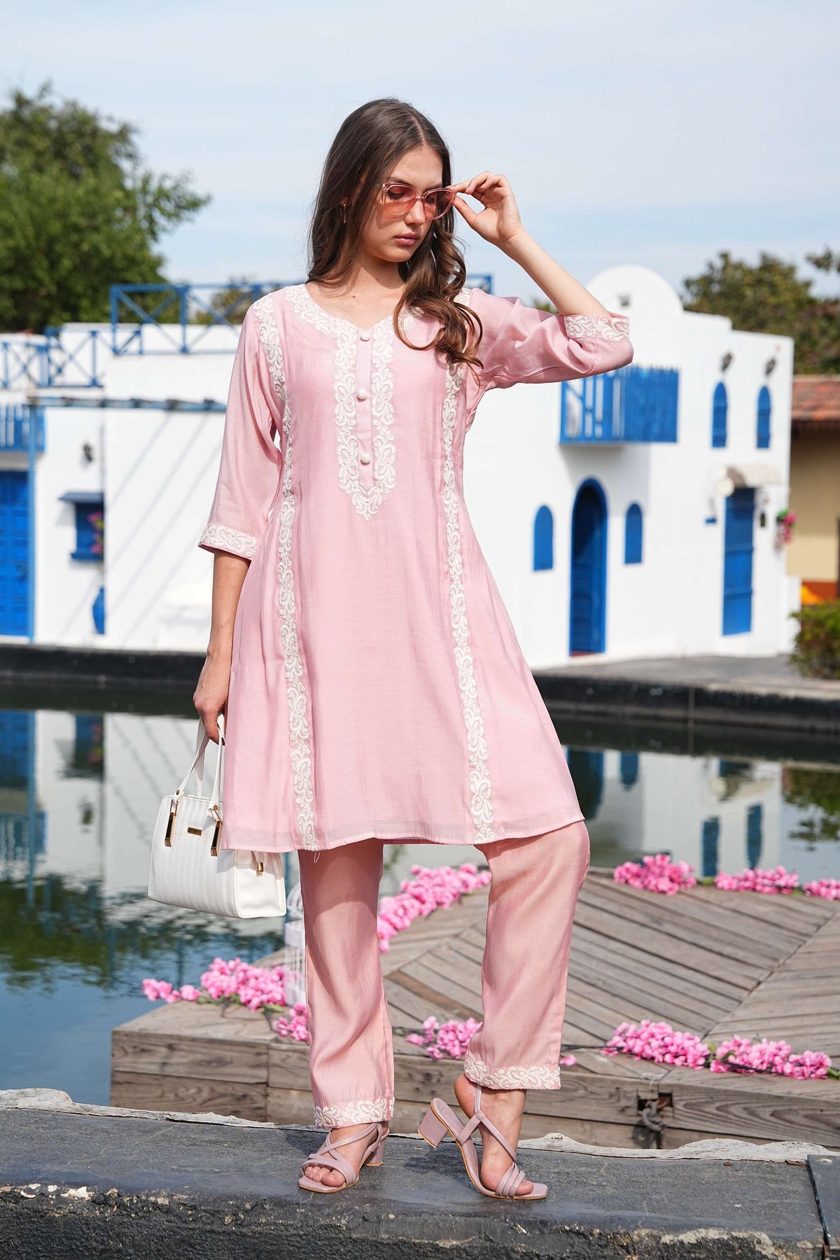 Pink-Colored Fusion Co-Ord Set