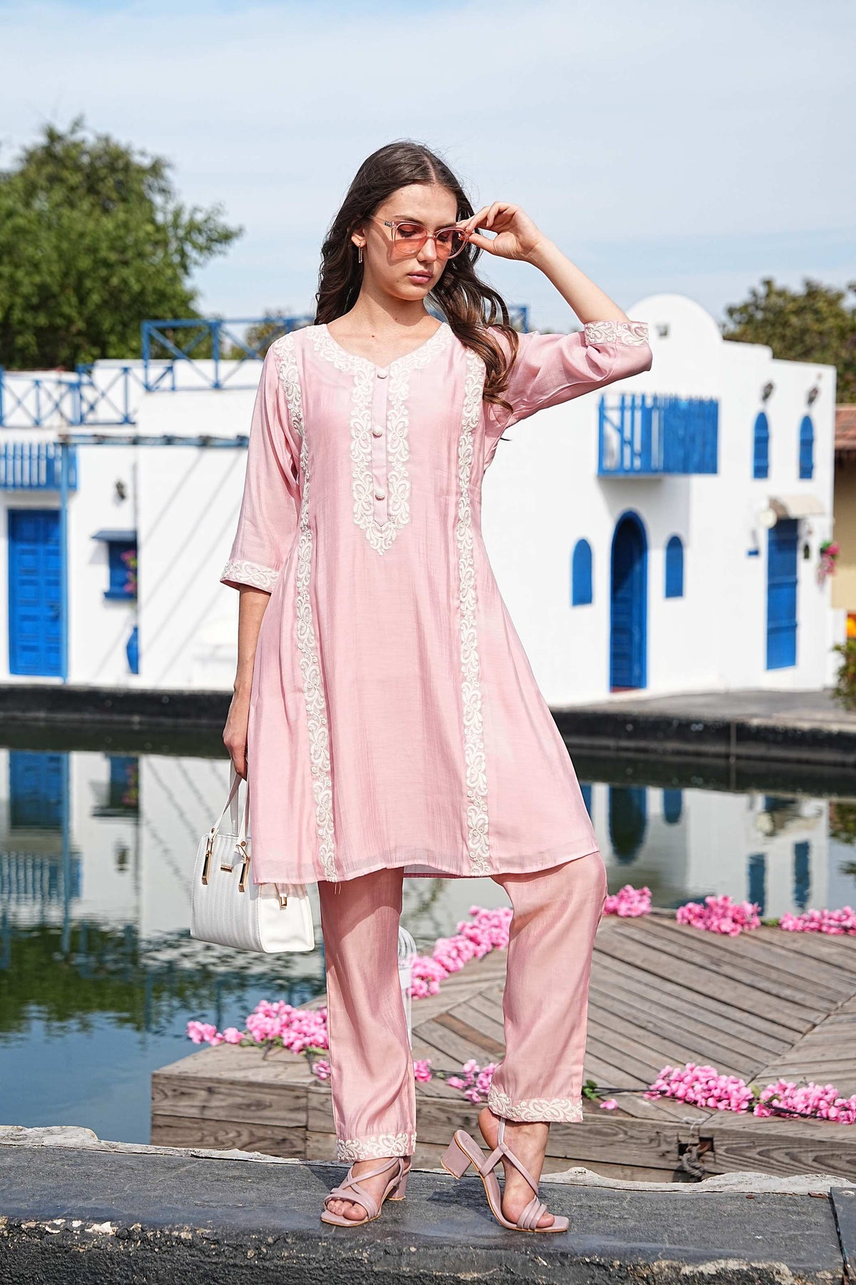 Pink-Colored Fusion Co-Ord Set