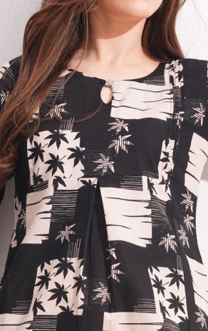 Black Eel-Colored Printed Co-Ord Set