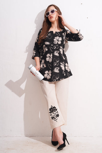 Thunder-Colored Printed Co-Ord Set