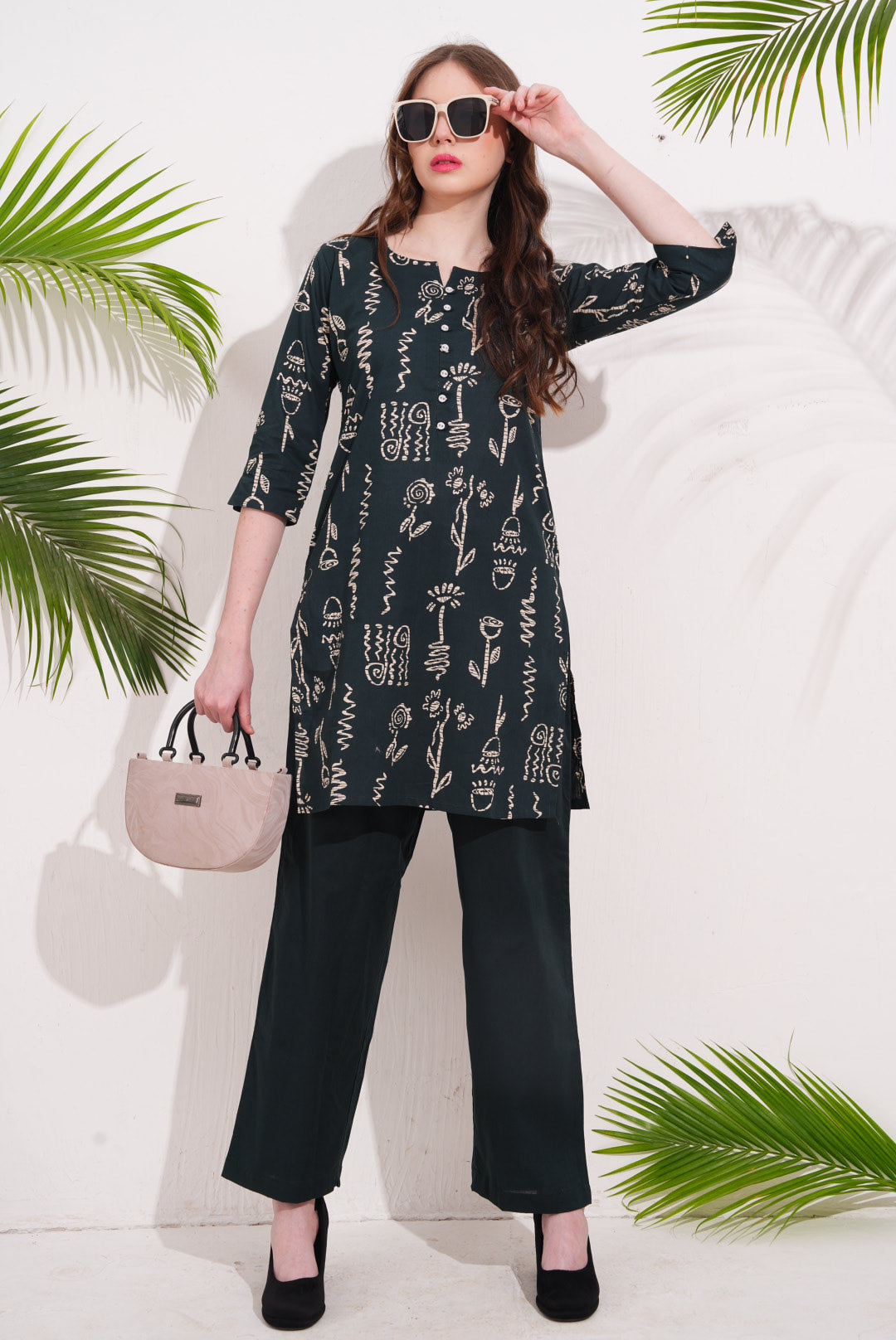 Indigo-Colored Printed Co-Ord Set