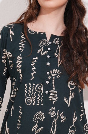 Indigo-Colored Printed Co-Ord Set