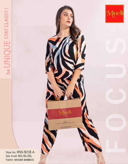 Black-Colored Printed Co-Ord Set