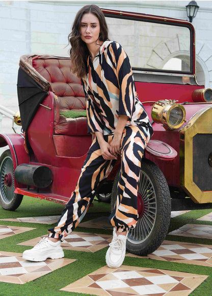 Black-Colored Printed Co-Ord Set