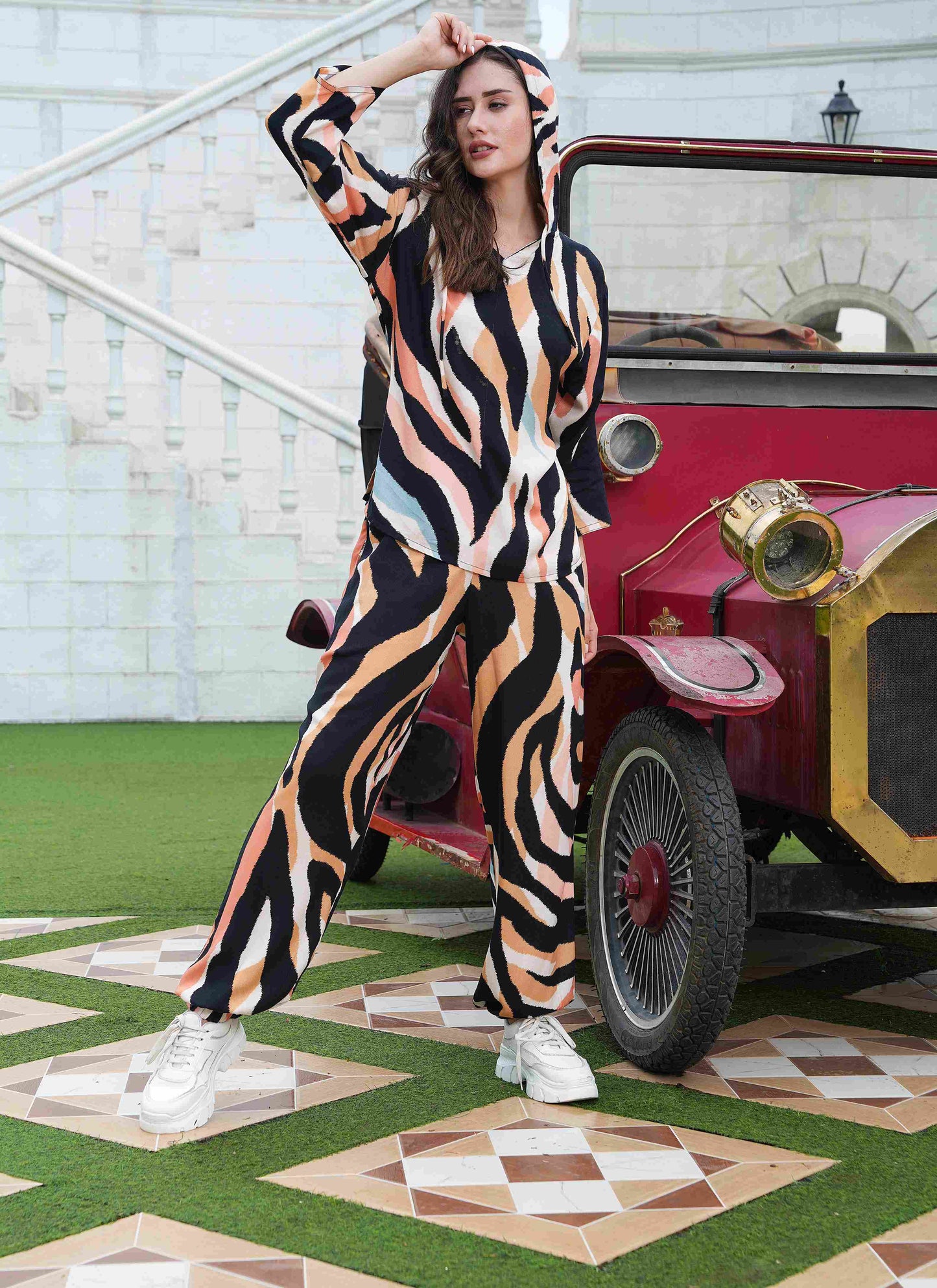 Black-Colored Printed Co-Ord Set