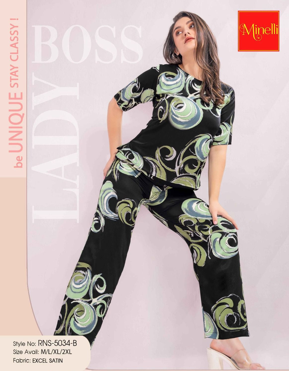 Black-Colored Printed Co Ord Set