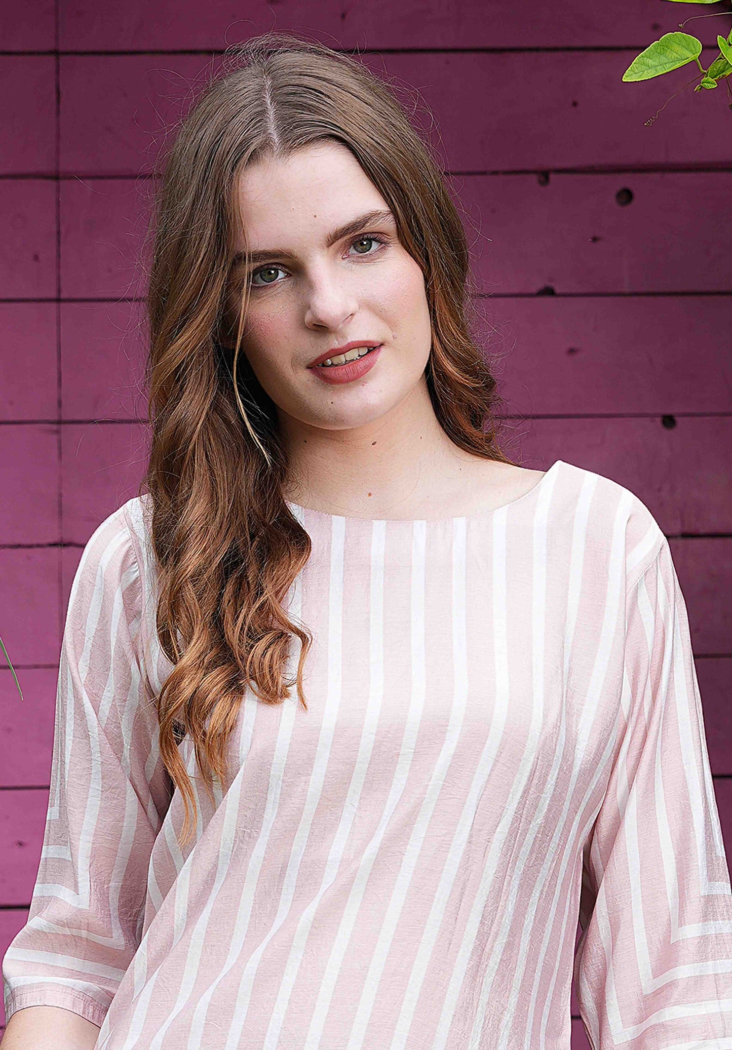 Peach-Colored Printed Co-Ord Set