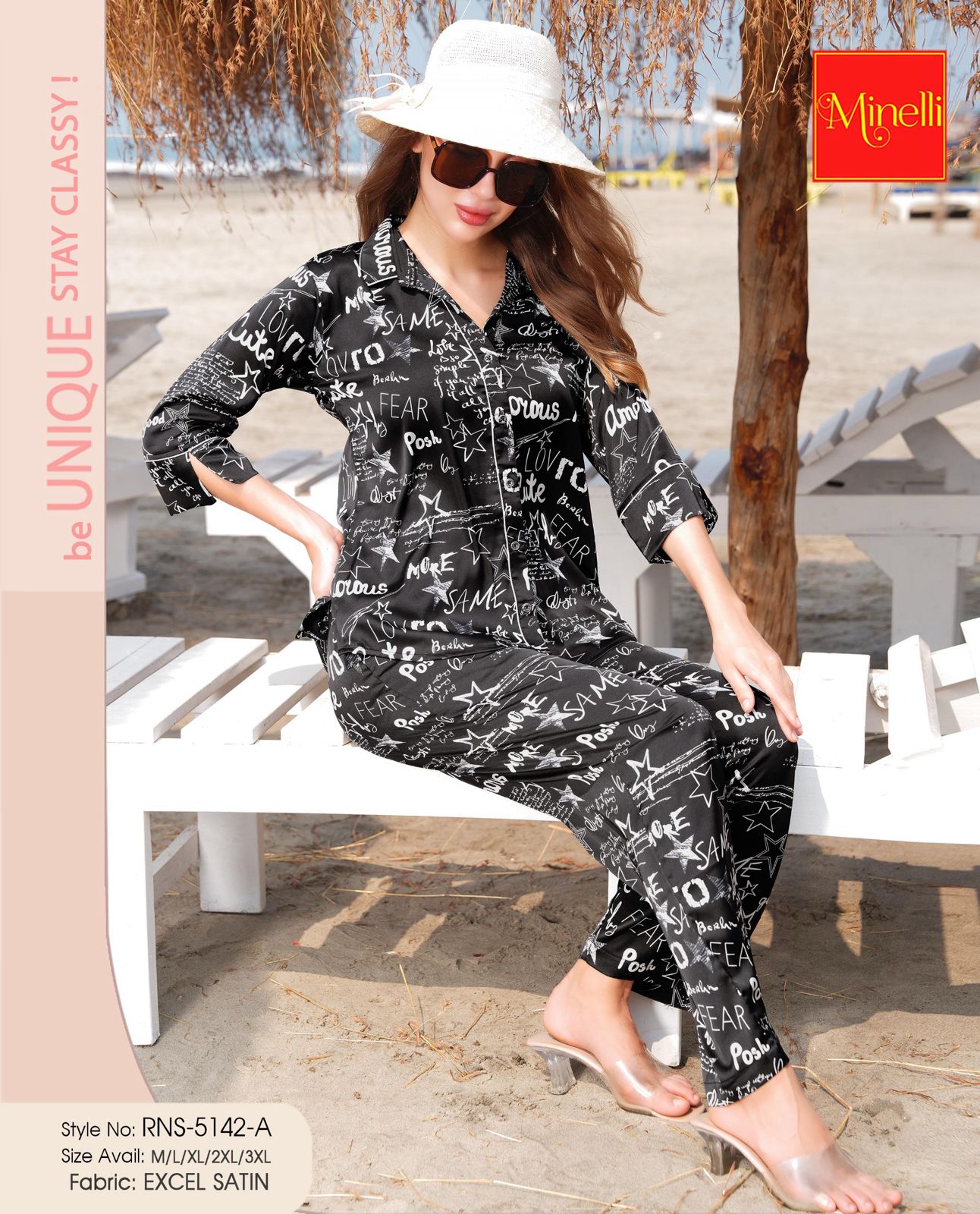 Black-Colored Printed Co-Ord Set