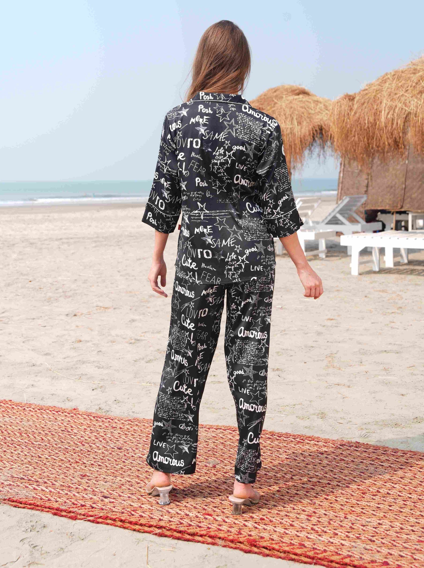 Black-Colored Printed Co-Ord Set
