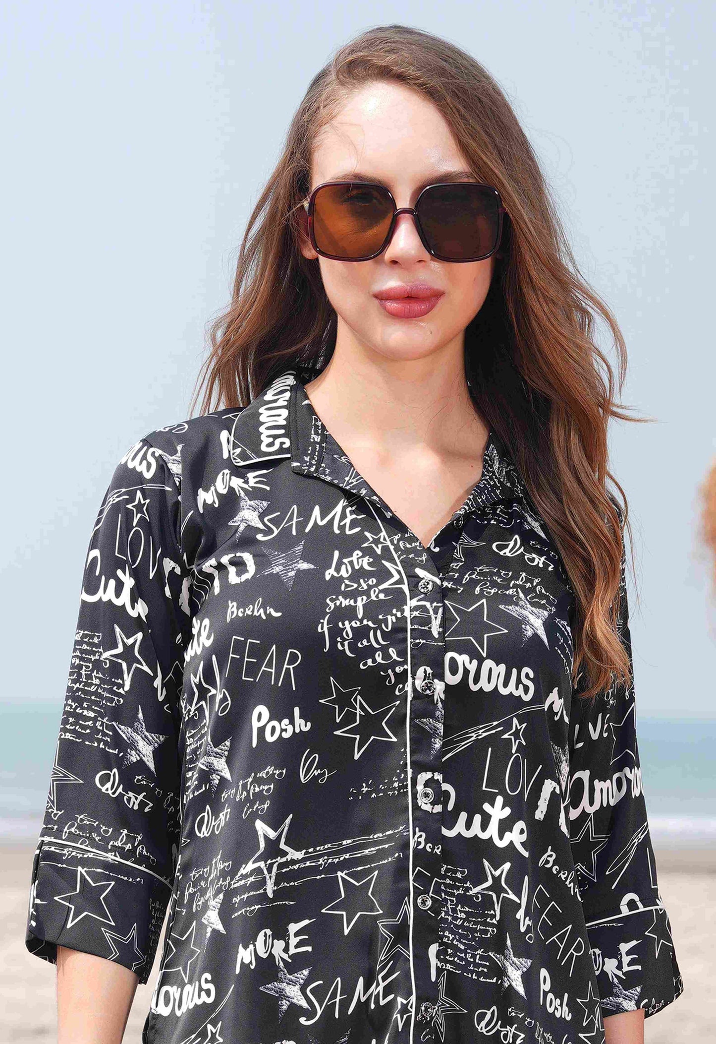Black-Colored Printed Co-Ord Set