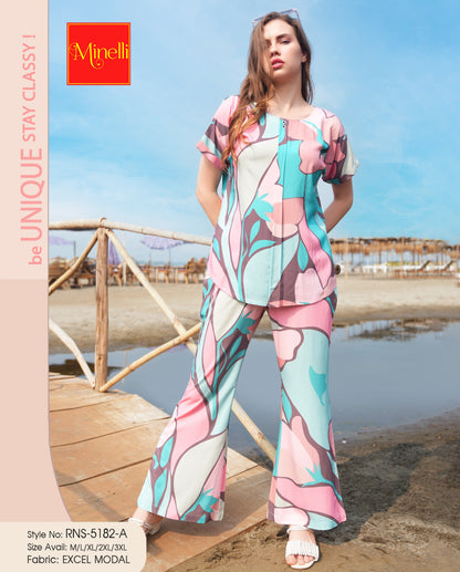 Multi-Colored Printed Co-Ord Set