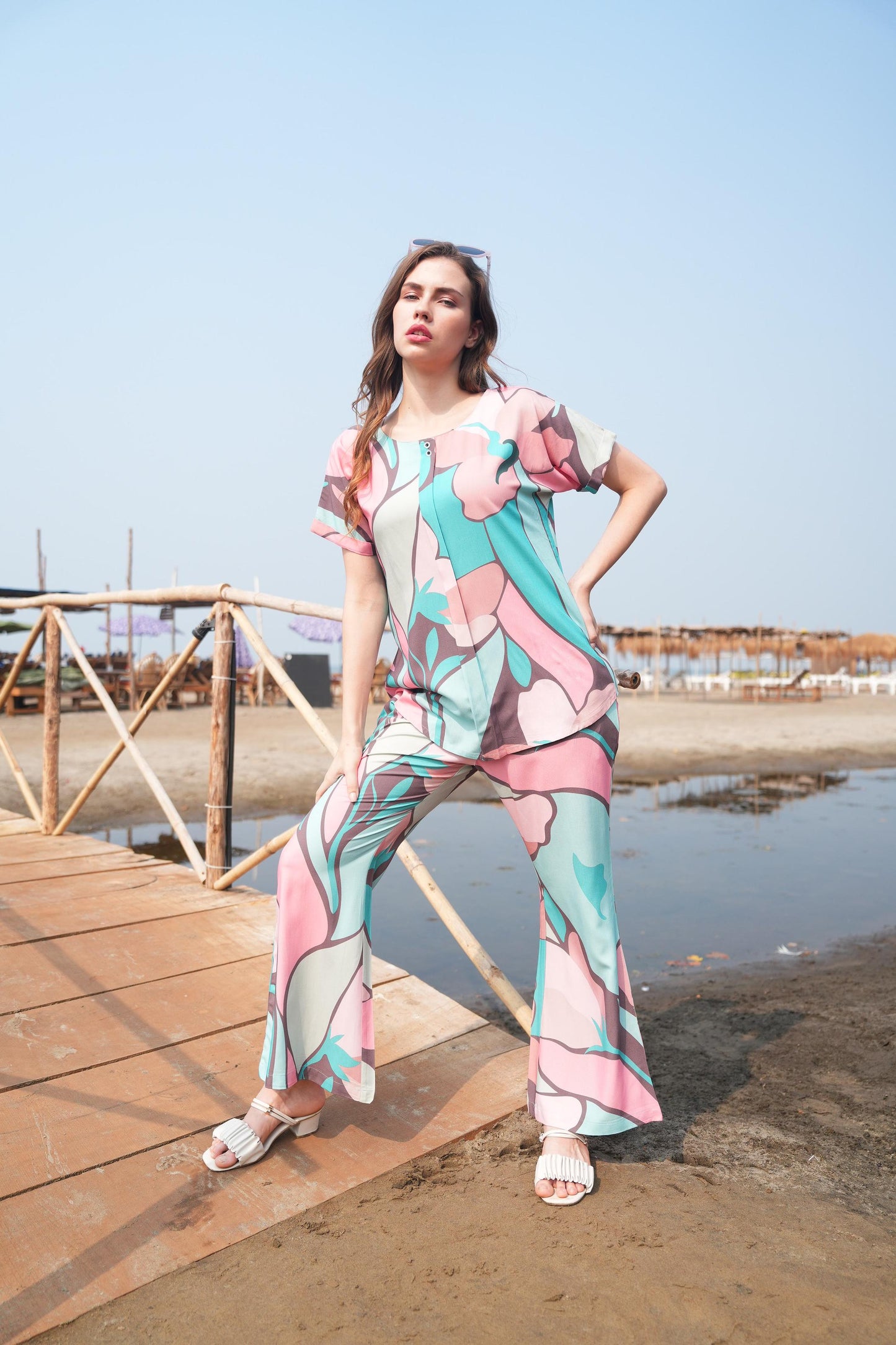Multi-Colored Printed Co-Ord Set