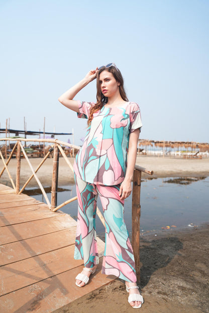 Multi-Colored Printed Co-Ord Set