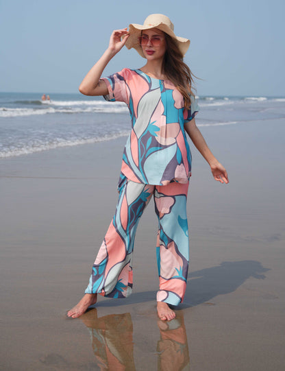 Multi-Colored Printed Co-Ord Set