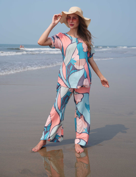 Multi-Colored Printed Co-Ord Set