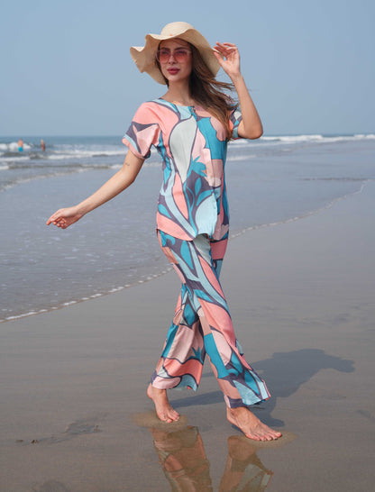 Multi-Colored Printed Co-Ord Set