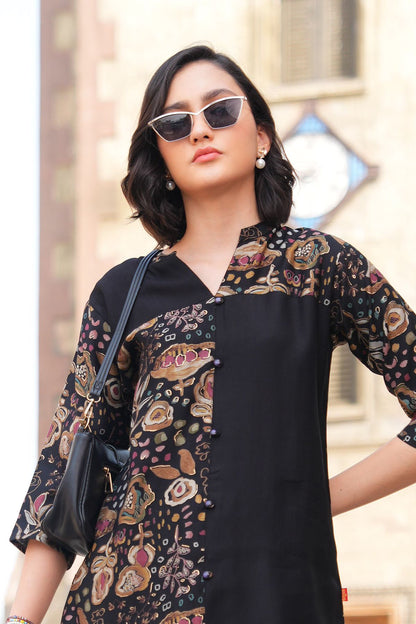 Black-Colored Printed Co-Ord Set