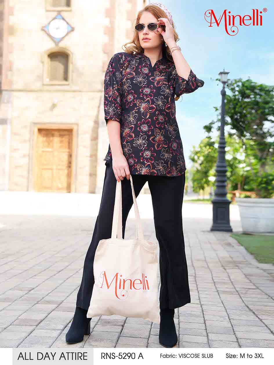 Charcoal-Colored Printed Co-Ord Set