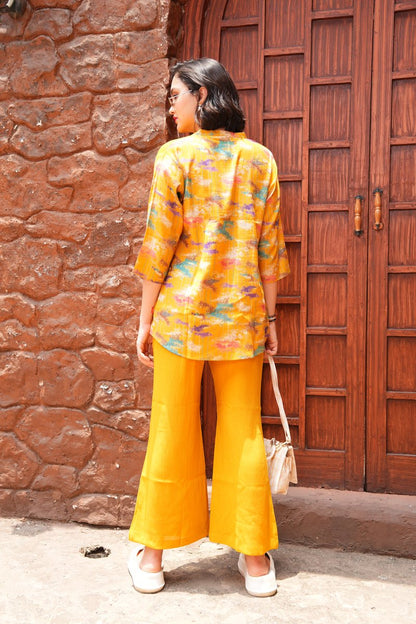 Mustard-Colored Printed Co-Ord Set